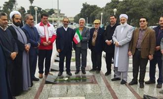 عطر افشانی  و غبار روبی گلزار شهدا به مناسبت گرامیداشت دهه مبارک فجر 