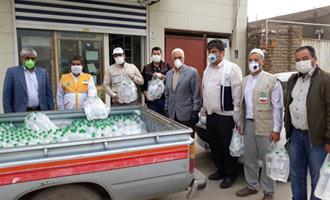 تهیه و توزیع محلول ضدعفونی کننده و ماسک توسط کارگزارن زیارتی استان گلستان  