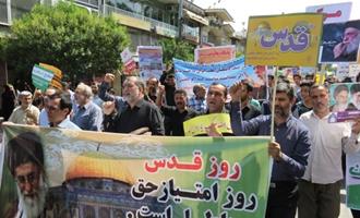 حضور کارکنان و کارگزاران زیارتی استان گلستان در راهپیمایی روز جهانی قدس